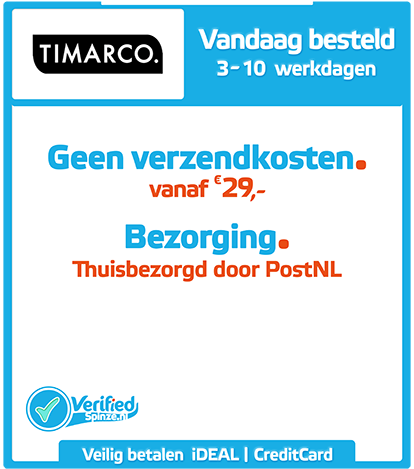 Timarco.com - Webwinkel Verified Spinze.nl 3-2021 Webwinkelcentrum Nederland - Winkelinformatie Product Verzendkosten Bezorging Retourneren Veilig Betalen
