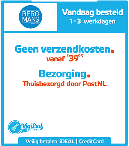Bergmansoutlet.com - Webwinkel Verified Spinze.nl 3-2021 Webwinkelcentrum Nederland - Winkelinformatie Product Verzendkosten Bezorging Retourneren Veilig Betalen
