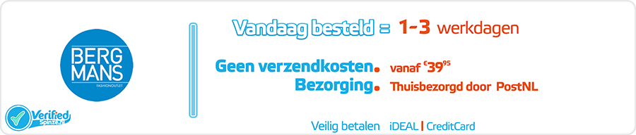 Bergmansoutlet.com - Webwinkel Verified Spinze.nl 3-2021 Webwinkelcentrum Nederland - Winkelinformatie Verzendkosten Bezorging Retourneren Veilig Betalen