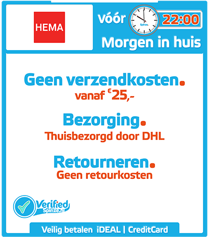 Hema.nl - Webwinkel Verified Spinze.nl 11-2020 Webwinkelcentrum Nederland - Winkelinformatie Product Verzendkosten Bezorging Retourneren Veilig Betalen