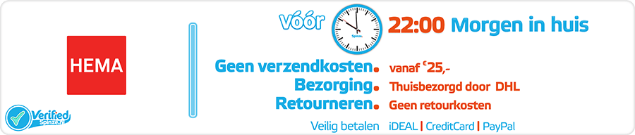 Hema.nl - Webwinkel Verified Spinze.nl 11-2020 Webwinkelcentrum Nederland - Winkelinformatie Verzendkosten Bezorging Retourneren Veilig Betalen