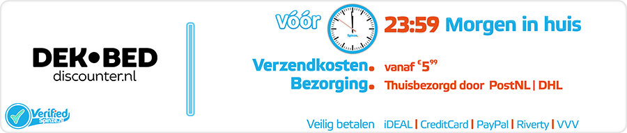 Dekbed-discounter.nl - Webwinkel Verified Spinze.nl 5-2019 Webwinkelcentrum Nederland - Winkelinformatie Verzendkosten Bezorging Retourneren Veilig Betalen