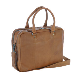 Chesterfield Stef Business Laptop Bag 15.6" Cognac ~ Spinze.nl