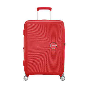 American Tourister Soundbox Spinner 67 Expandable Coral Red ~ Spinze.nl