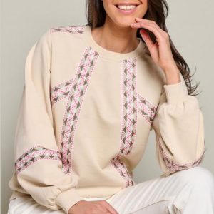 Caroline Tensen Houston Sweater Zand ~ Spinze.nl