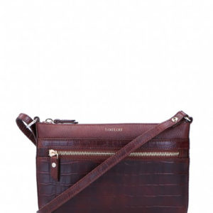 LouLou Essentiels Classy Croc 25 Crossbody Cacao ~ Spinze.nl