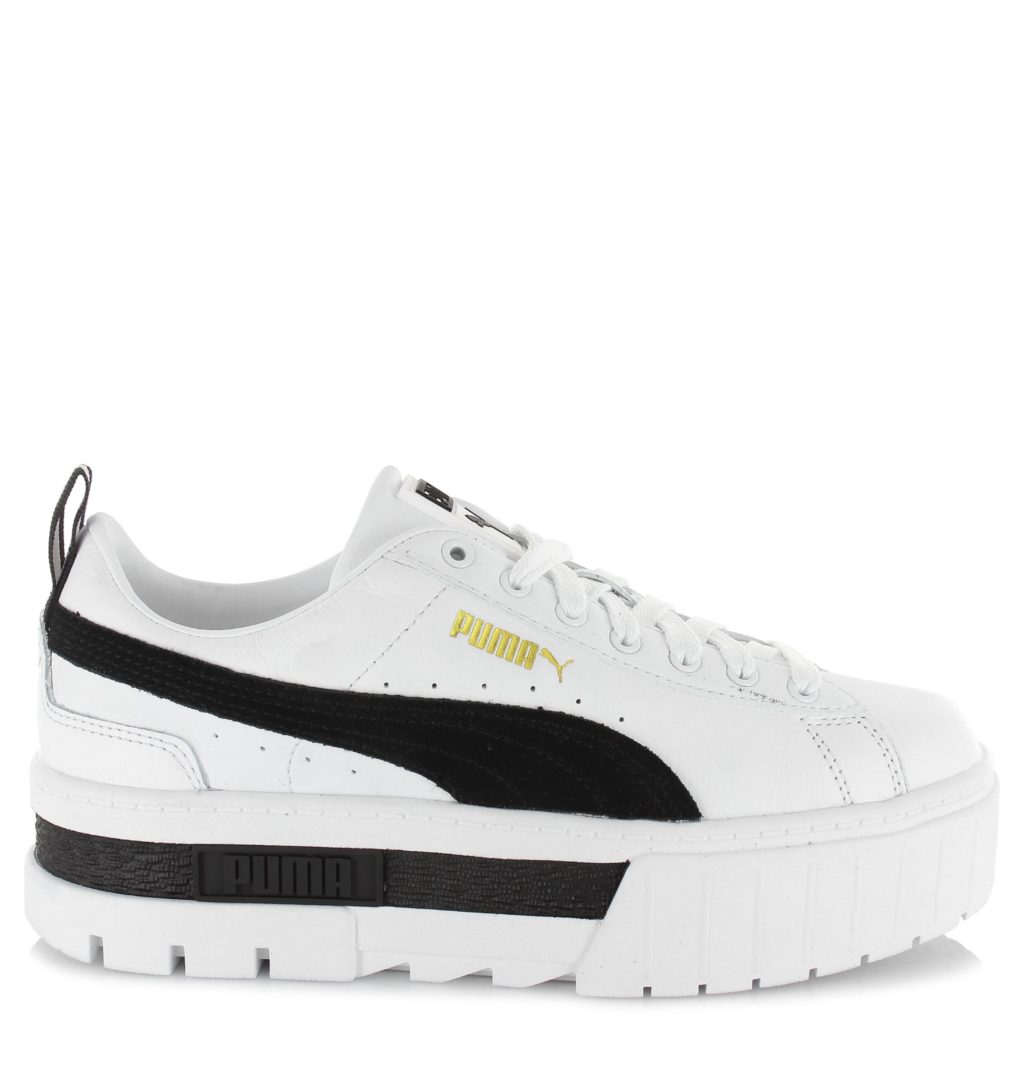 Puma Mayze Lth Wn s Wit Leer Lage sneakers Dames ~ Spinze.nl