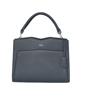 Socha Diamond Leather Shoulder Businessbag 12-14" Grey ~ Spinze.nl