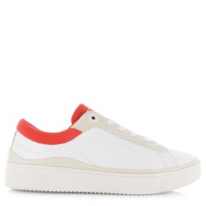 TOMMY HILFIGER Eleveted cupsole Wit Leer Lage sneakers Dames ~ Spinze.nl