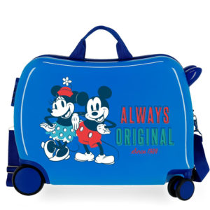 Disney Rolling Suitcase 4 Wheels Micky Mouse Always Original Blue ~ Spinze.nl
