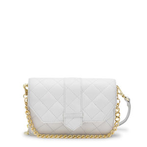 MOSZ Krisbag Telefoontasje Quilted Off White Shiny Light Gold ~ Spinze.nl