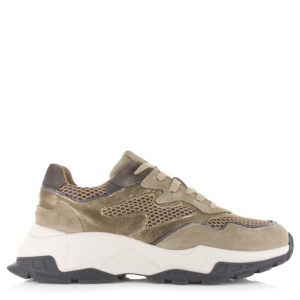 DWRS LABEL Chester Beige / Smoke Beige Suede Lage sneakers Dames ~ Spinze.nl