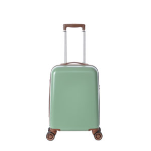 Decent Retro Handbagage Koffer 55 cm Olive Light Green ~ Spinze.nl
