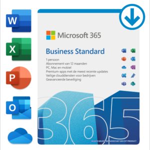 Microsoft 365 Business Standard (12 maanden/1 apparaat) Digitale licentie Software ~ Spinze.nl