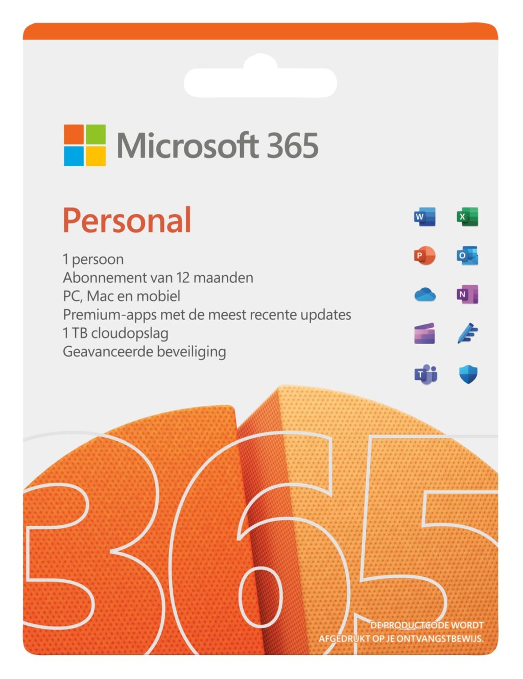 Microsoft 365 Personal (12 maanden/1 apparaat) Digitale licentie Software ~ Spinze.nl