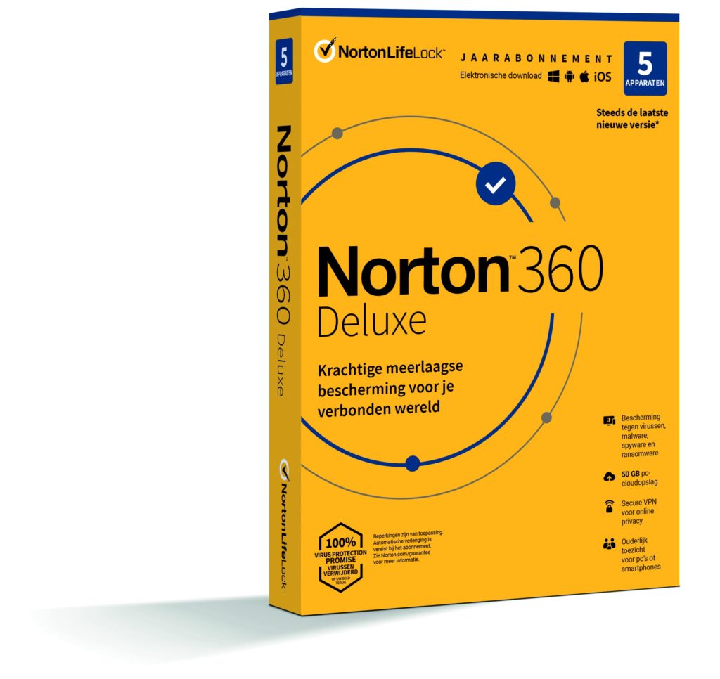 Norton 360 Deluxe (5 apparaten) Digitale licentie Software ~ Spinze.nl