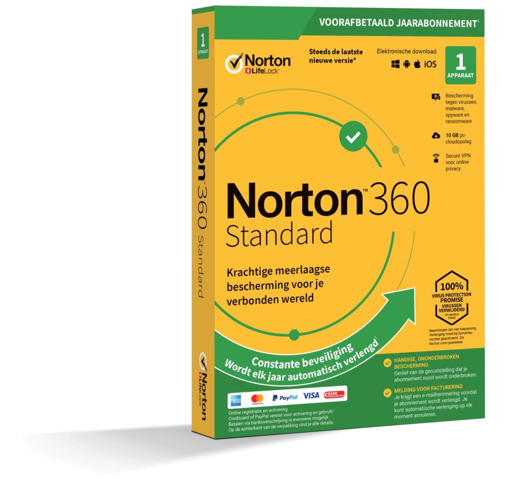 Norton 360 Standard (1 apparaat) Digitale licentie Software ~ Spinze.nl