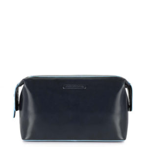 Piquadro Blue Square Beauty in Pelle Toiletry Bag Night Blue ~ Spinze.nl
