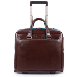 Piquadro Blue Square Business Trolley 15.6" Mahogany ~ Spinze.nl
