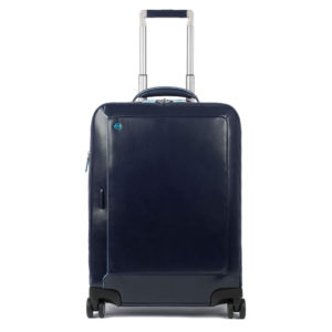 Piquadro Blue Square Cabin Trolley Front Pocket 15.6" Night Blue ~ Spinze.nl