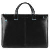 Piquadro Blue Square Expandable Slim Computer Bag 15.6" Black ~ Spinze.nl