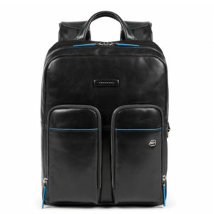 Piquadro Blue Square Laptop Backpack 13.3" iPad Pro 9.7" / iPad 11" Black ~ Spinze.nl