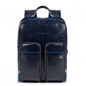 Piquadro Blue Square Laptop Backpack 13.3" iPad Pro 9.7" / iPad 11" Night Blue ~ Spinze.nl