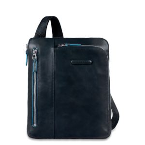 Piquadro Blue Square iPad Air/ iPad Crossbody Bag Night Blue ~ Spinze.nl