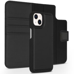 Accezz Premium Leather 2 in 1 Wallet Book Case voor Apple iPhone 13 Mini Telefoonhoesje Zwart ~ Spinze.nl