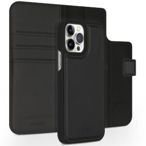 Accezz Premium Leather 2 in 1 Wallet Book Case voor Apple iPhone 13 Pro Max Telefoonhoesje Zwart ~ Spinze.nl