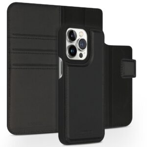 Accezz Premium Leather 2 in 1 Wallet Book Case voor Apple iPhone 13 Pro Telefoonhoesje Zwart ~ Spinze.nl