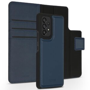 Accezz Premium Leather 2 in 1 Wallet Book Case voor Samsung Galaxy A53 Telefoonhoesje Blauw ~ Spinze.nl