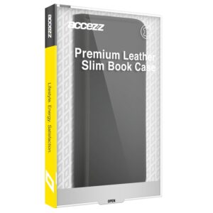 Accezz Premium Leather Slim Book Case voor Apple iPhone 13 Pro Max Telefoonhoesje Zwart ~ Spinze.nl
