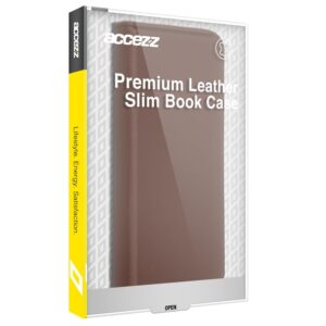 Accezz Premium Leather Slim Book Case voor Apple iPhone 13 Pro Telefoonhoesje Bruin ~ Spinze.nl