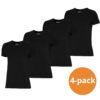 Apollo T-shirt Heren Bamboo Basic V-neck Zwart 4-pack-XL ~ Spinze.nl