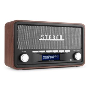 Audizio Foggia retro DAB+ radio met Bluetooth - Stereo draagbare radio ~ Spinze.nl