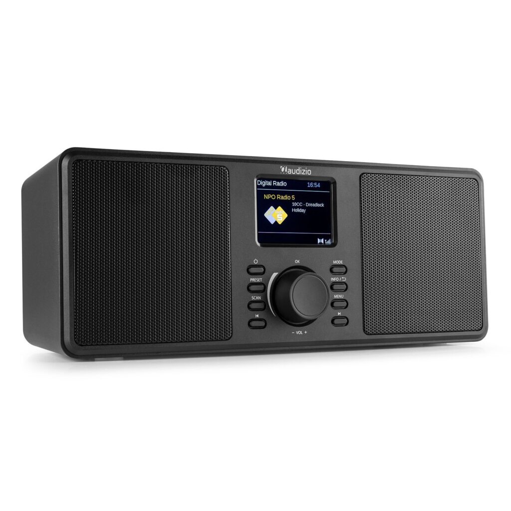 Audizio Monza stereo DAB radio met Bluetooth - Zwart ~ Spinze.nl