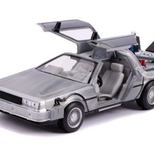 Back to the Future II Hollywood Rides Diecast Model 1/24 DeLorean Time Machine ~ Spinze.nl