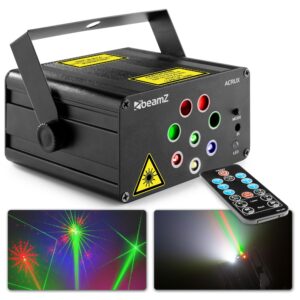 BeamZ Acrux party laser met 4 lasers en gekleurde LED&apos;s ~ Spinze.nl