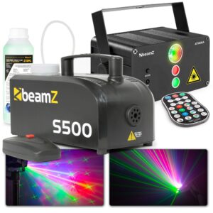 BeamZ Athena accu party laser met 500W rookmachine ~ Spinze.nl