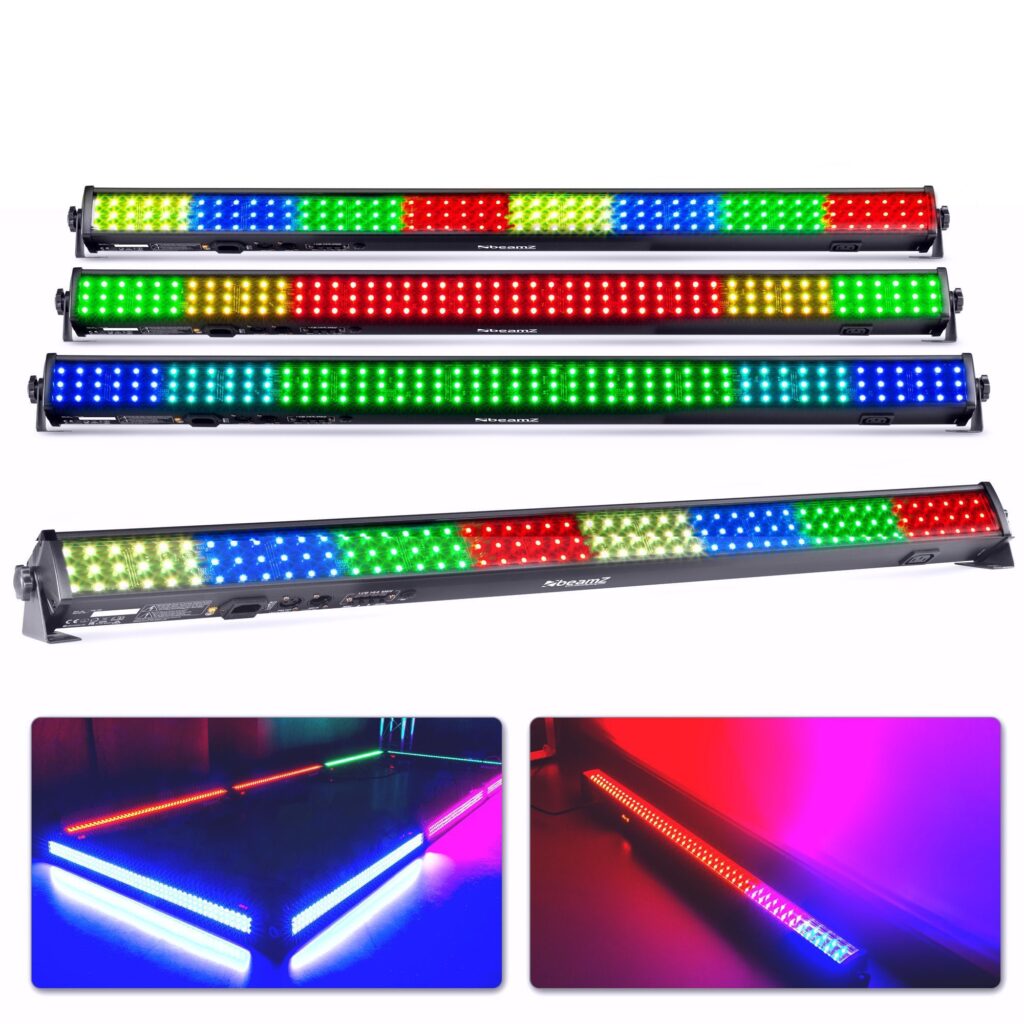 BeamZ LCB144 MKII - Set van 4 RGB LED bars voor wanden