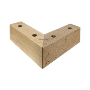 Blanke houten hoekpoot 6 cm ~ Spinze.nl