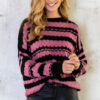 Boho Knitted Sweater Dust Roze ~ Spinze.nl