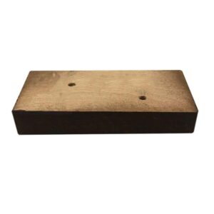 Bruine rechthoekige houten meubelpoot 2 cm ~ Spinze.nl