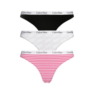 Calvin Klein 3-pack dames slips curve roze/grijs/zwart ~ Spinze.nl