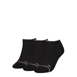 Calvin Klein Dames Sneakersokken 3-pack Zwart-One Size (37-41) ~ Spinze.nl