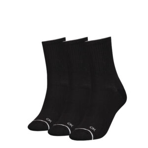 Calvin Klein Dames Sokken Athleisure 3-pack Zwart-One Size (37-41) ~ Spinze.nl