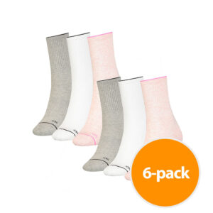 Calvin Klein Sokken Dames Pink Combo 6-Pack-One size ~ Spinze.nl