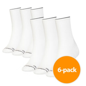 Calvin Klein Sokken Dames Wit 6-Pack-one size ~ Spinze.nl