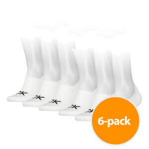 Calvin Klein Sokken Footie High Cut 6-Pack Wit-one size ~ Spinze.nl
